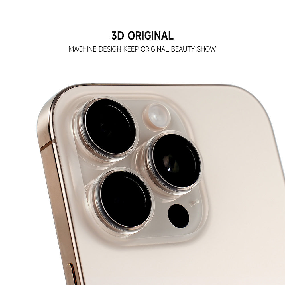 Kameras aizsargstikli iPhone 18 Pro/18 Pro Max – Tel Protect 3D Lens, 3 gab., caurspīdīgi