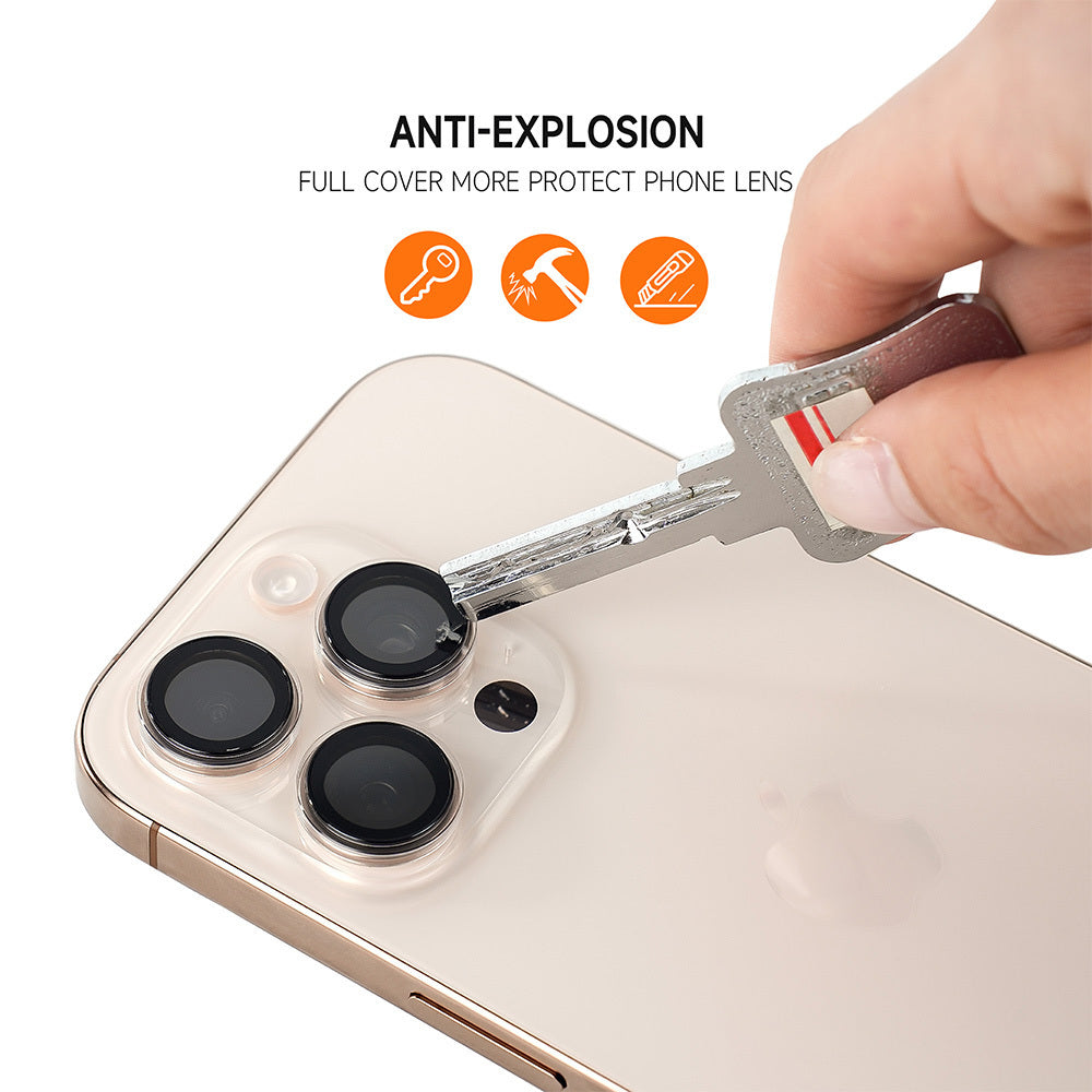 Kameras aizsargstikli iPhone 18 Pro/18 Pro Max – Tel Protect 3D Lens, 3 gab., caurspīdīgi