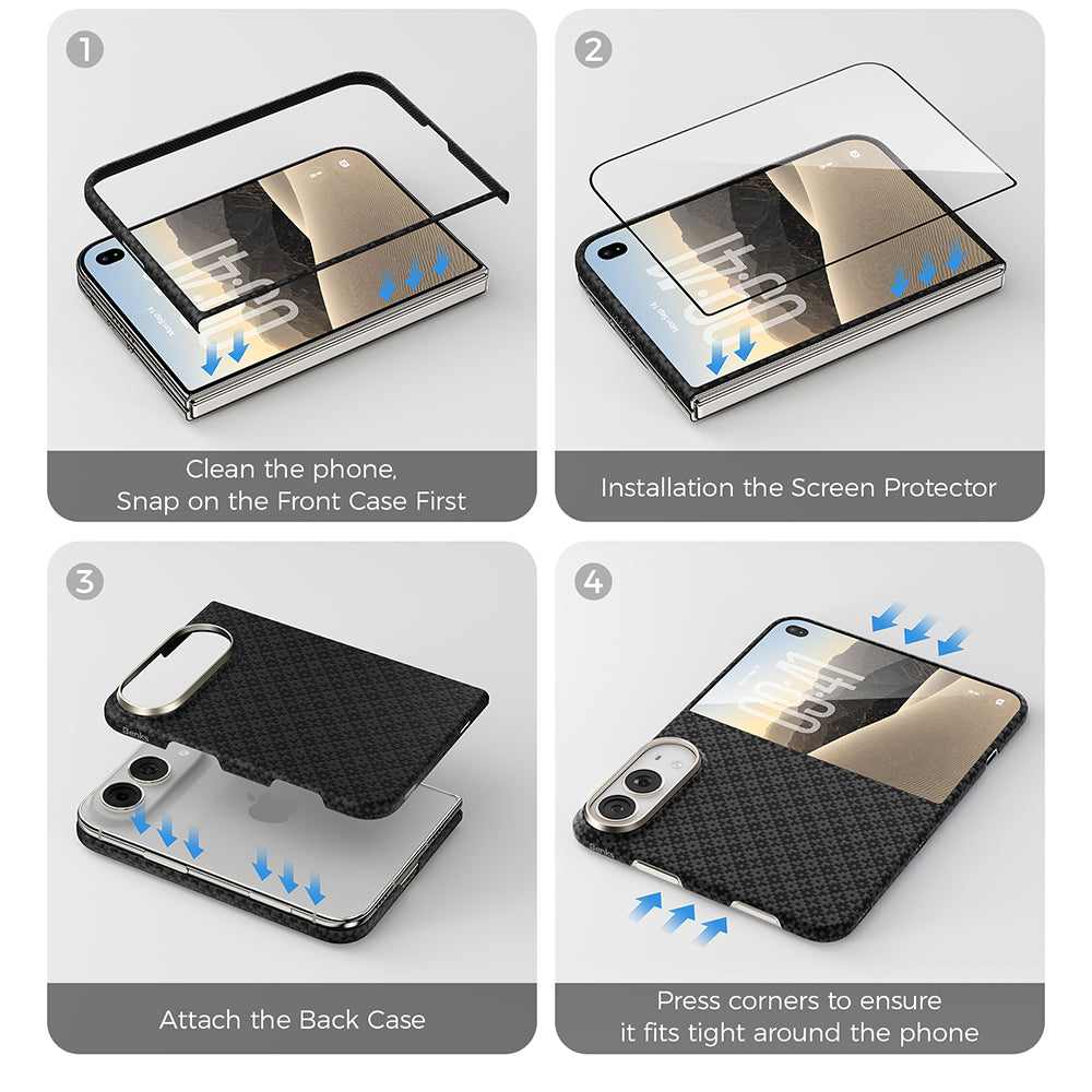 Benks ArmorGrid Air Grand Combo aizsargvāciņš iPhone Duo, melns