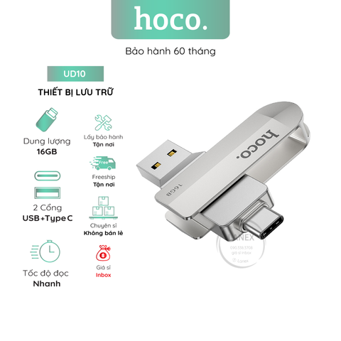 HOCO UD10 16GB USB-A un USB-C zibatmiņa