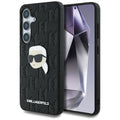Aizsargvāciņš Samsung Galaxy S25 Plus – Karl Lagerfeld PU Monogram K. Head Pin KLHCS25MPGKLKIPK, melns