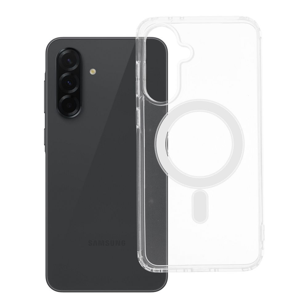 CLEAR MAG COVER (MID) case compatible with MagSafe for SAMSUNG A36 transparent