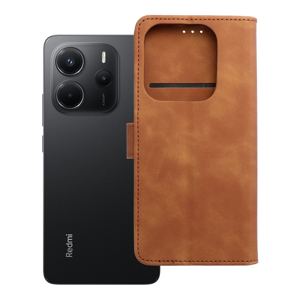 Atverams vāciņš Xiaomi Redmi Note 14 5G – Tender Book, brūns
