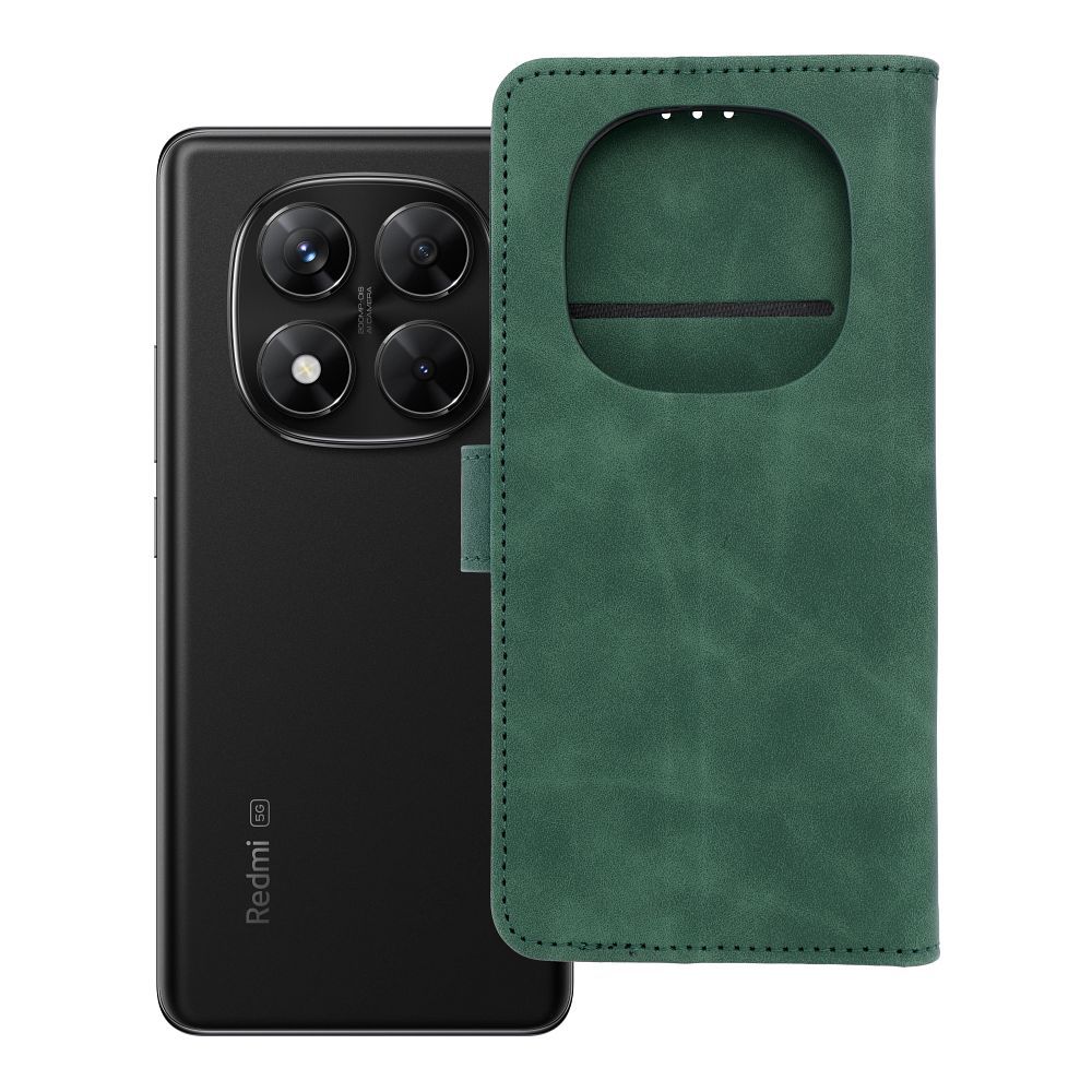 Atverams vāciņš Xiaomi Redmi Note 14 Pro 5G / 14 Pro Plus 5G – Tender Book, zaļš