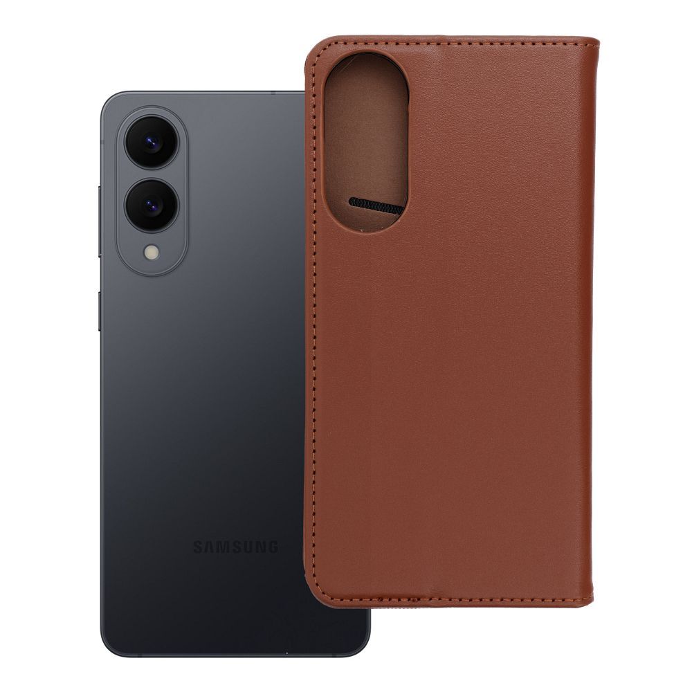 Atverams vāciņš Samsung Galaxy S25 Edge – Smart Pro Book, brūns