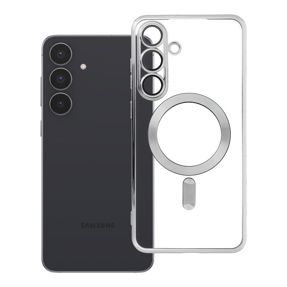 ELECTRO MAG COVER case compatible with MagSafe for SAMSUNG S25 FE silver