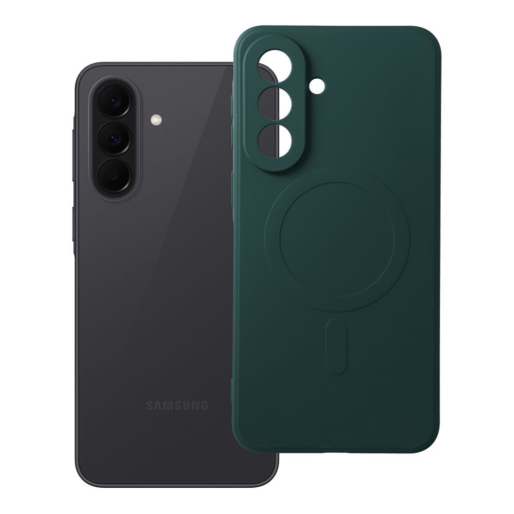 Case for Samsung A37 Silicone Mag Cover compatible with MagSafe green
