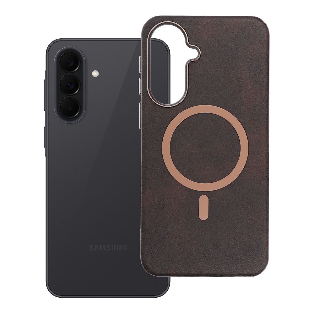 Case for Samsung A37 Gentleman Mag Cover compatible with MagSafe brown