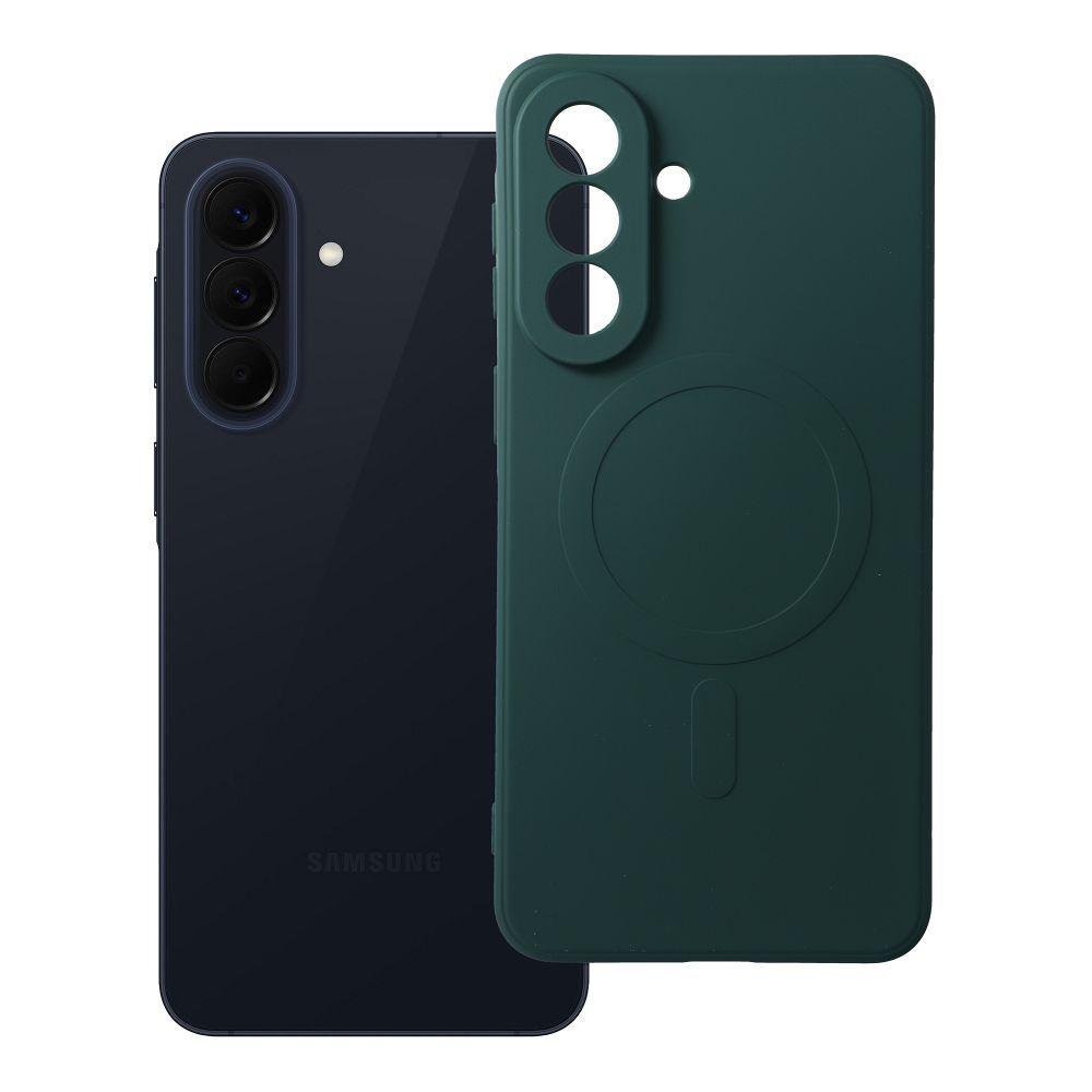 Case for Samsung A57 Silicone Mag Cover compatible with MagSafe green