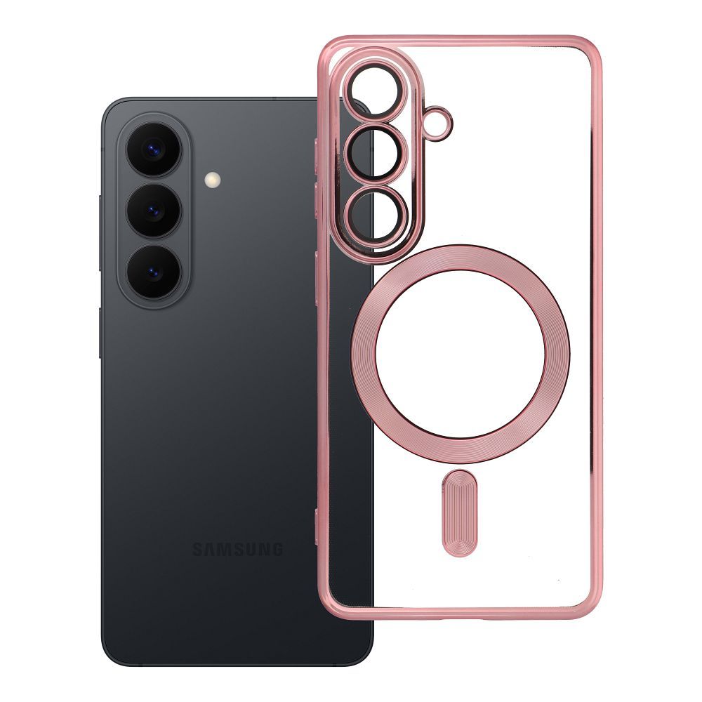 Case for Samsung S26 Electro Mag Cover compatible with MagSafe gold-rose
