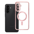 Case for Samsung A27 Electro Mag Cover case compatible with MagSafe rose gold