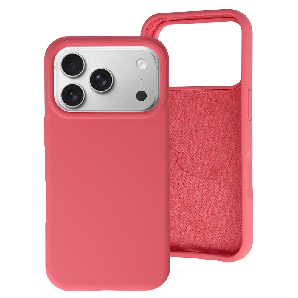 Aizsargvāciņš iPhone 17 Pro – MagColor Pure, sarkans