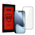 Aizsargstikls iPhone 17 PRO/18 PRO melns – Full Glue 6D