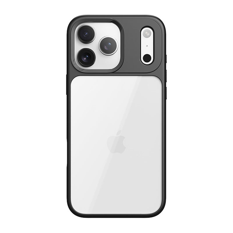 Aizsargvāciņš iPhone 17 Pro transparent – Rock Guard Lens Protection Series, melns