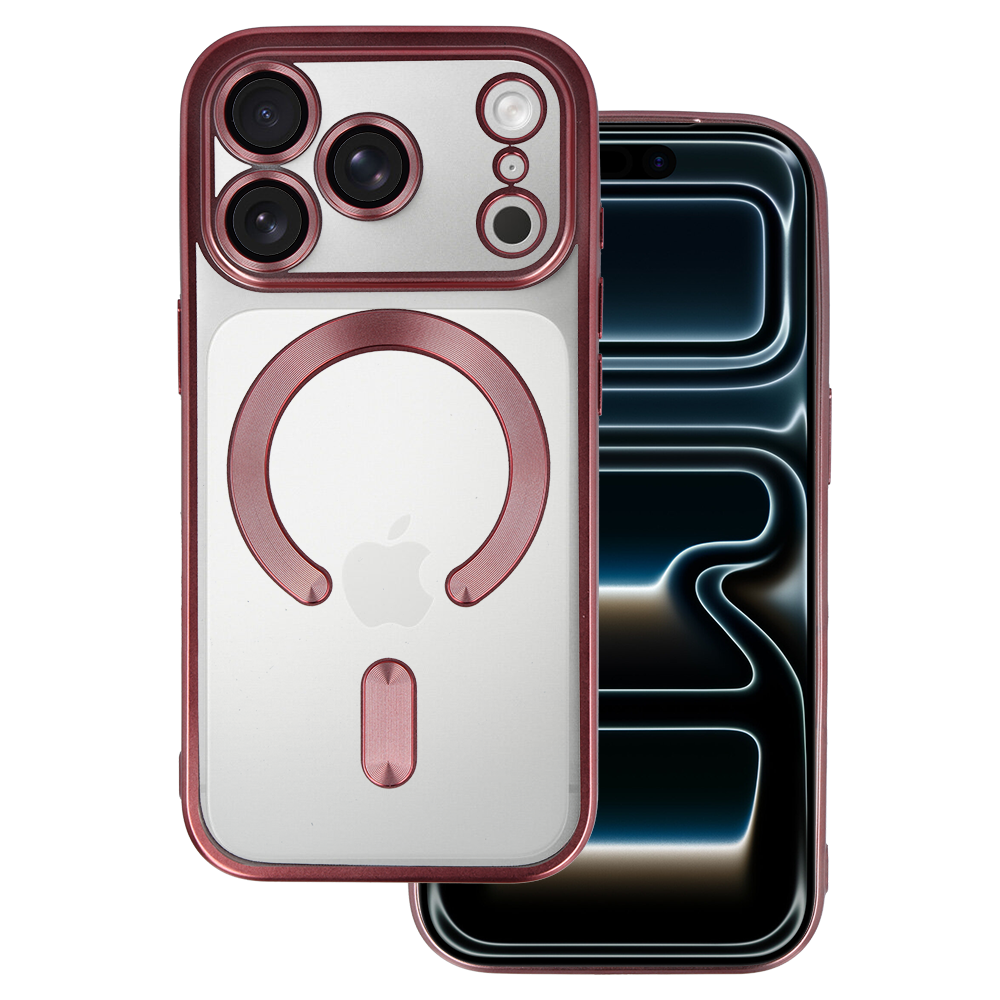 Aizsargvāciņš iPhone 17 Pro Max – Metallic Magsafe, rozā