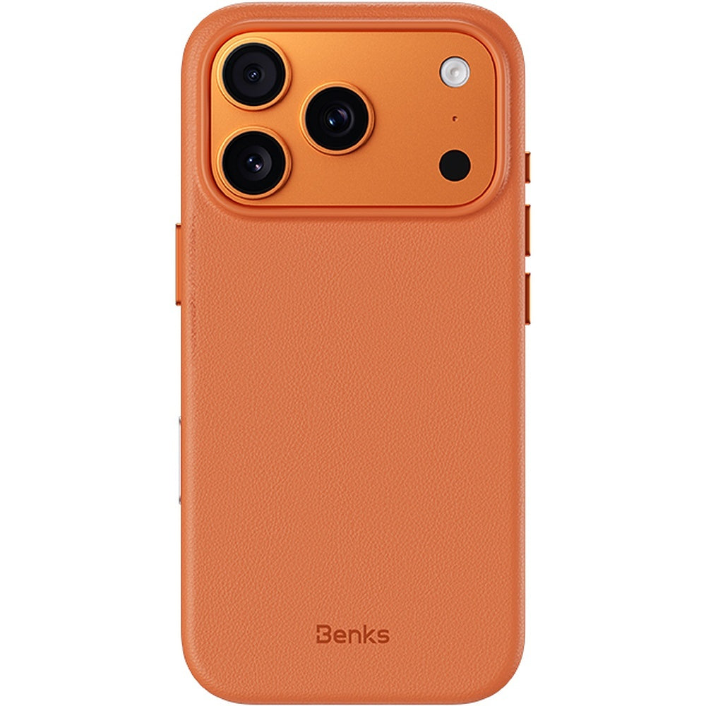 Aizsargvāciņš iPhone 17 Pro Max/18 Pro Max – Benks Magnetic Vita Pro Silicone (A070) (Camera Control Button), oranžs