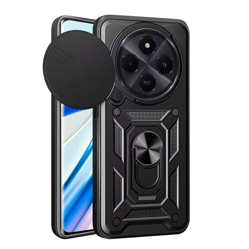 Slide Camera Armor aizsargvāciņš Xiaomi Redmi 17C 4G / Redmi 14C, melns