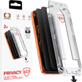 Tel Protect Dust-Free Easy Fit Privacy Full Glue 6D aizsargstikls iPhone 18 Pro, melns, 2 gab.
