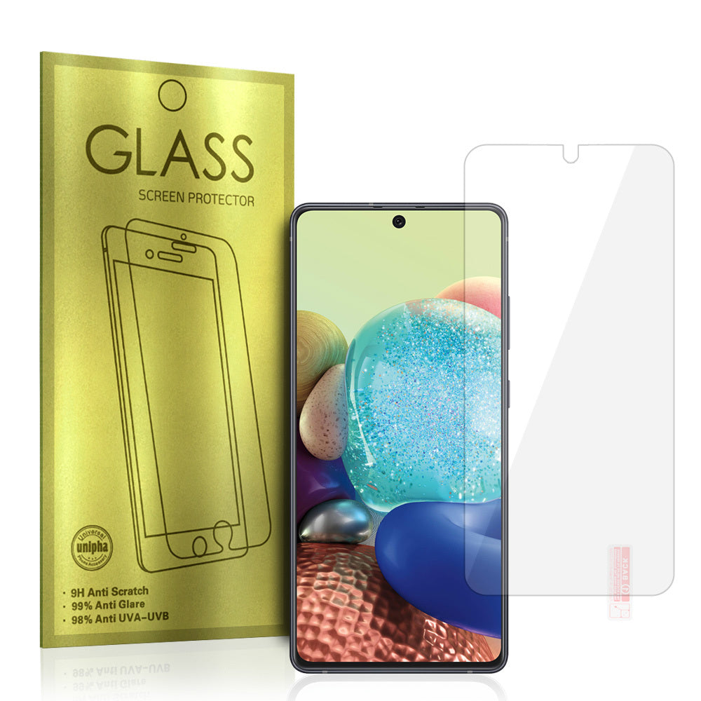 Kameras aizsargstikls Samsung GALAXY A71 5G – Gold (with a hole for a camera)