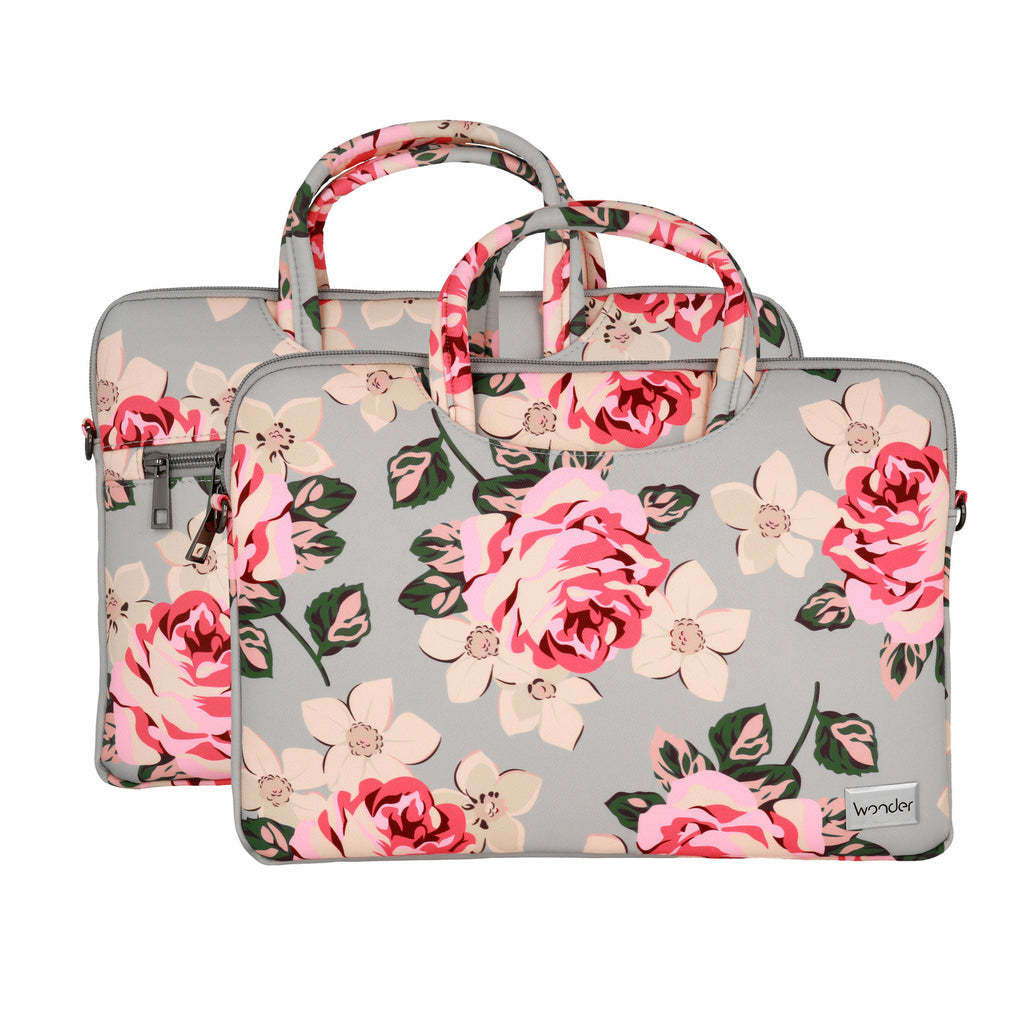Klēpjdatora soma Wonder Briefcase Laptop 15-16 inches grey and roses