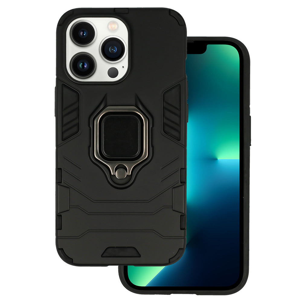 Aizsargvāciņš iPhone 13 Pro – Ring Armor, melns