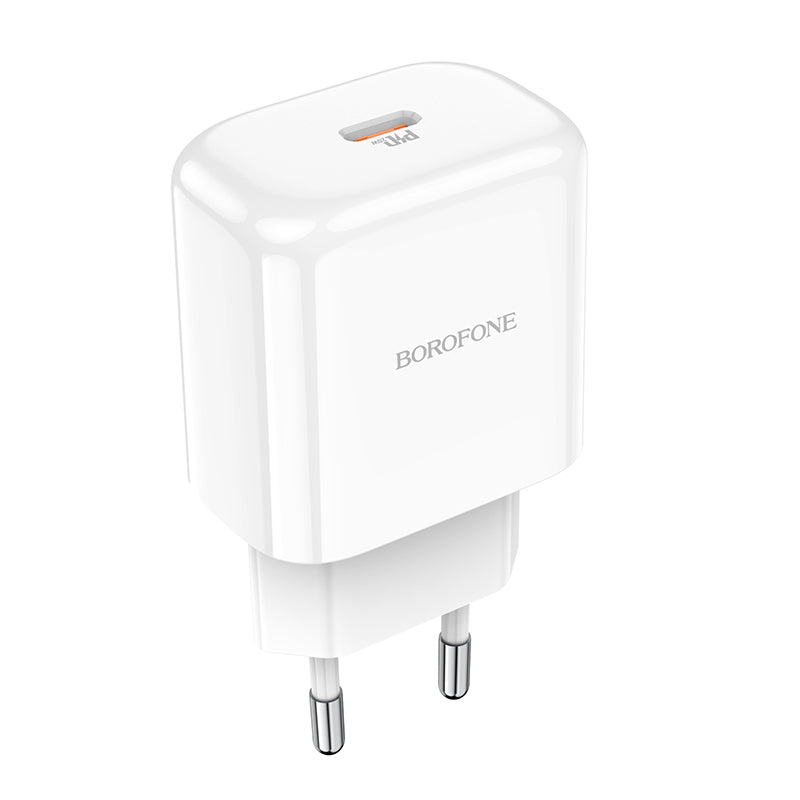 Uzlādes adapteris Borofone Wall charger BN3 Premium - Type C - QC 3.0 PD 2.0 20W white