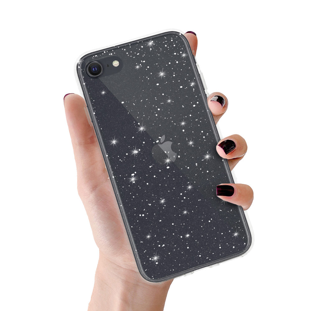 Aizsargvāciņš iPhone 7 / 8 / SE 2020/SE 2022 – Crystal Glitter, sudraba