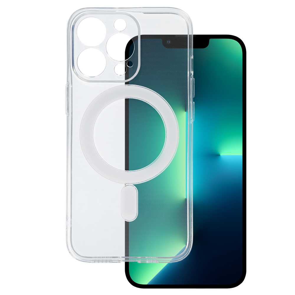Aizsargvāciņš iPhone 13 Pro – TEL PROTECT MagSilicone, caurspīdīgs