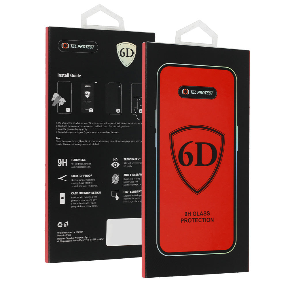 Aizsargstikls Samsung Galaxy A52/A52S melns – Full Glue 6D