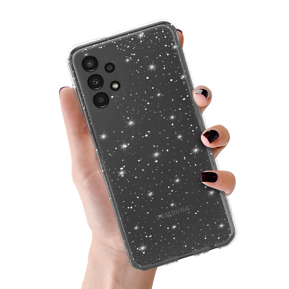 Aizsargvāciņš Samsung Galaxy A13 4G – Crystal Glitter, sudraba
