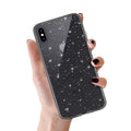Aizsargvāciņš iPhone X/XS (5,8") – Crystal Glitter, sudraba