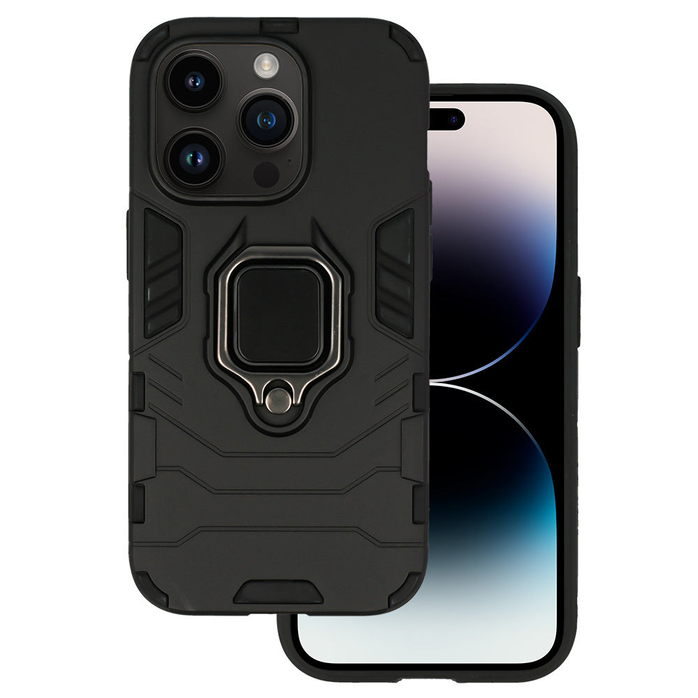 Aizsargvāciņš iPhone 14 Pro Max – Ring Armor, melns