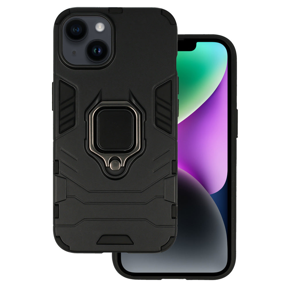 Aizsargvāciņš iPhone 14 Plus – Ring Armor, melns