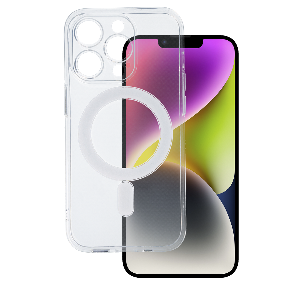 Aizsargvāciņš iPhone 14 Pro – TEL PROTECT MagSilicone, caurspīdīgs