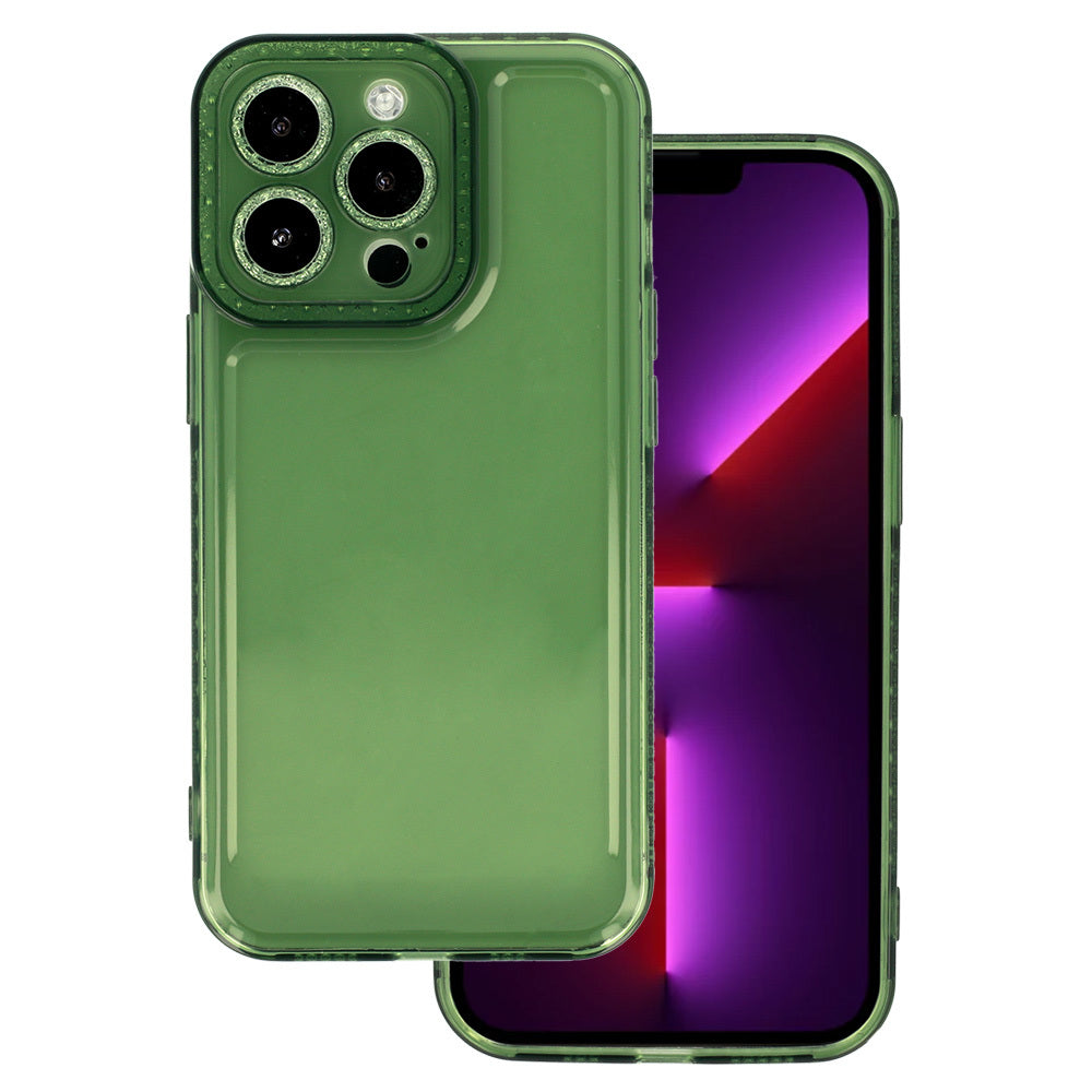 Crystal Diamond 2 mm aizsargvāciņš iPhone 14 Plus, zaļš