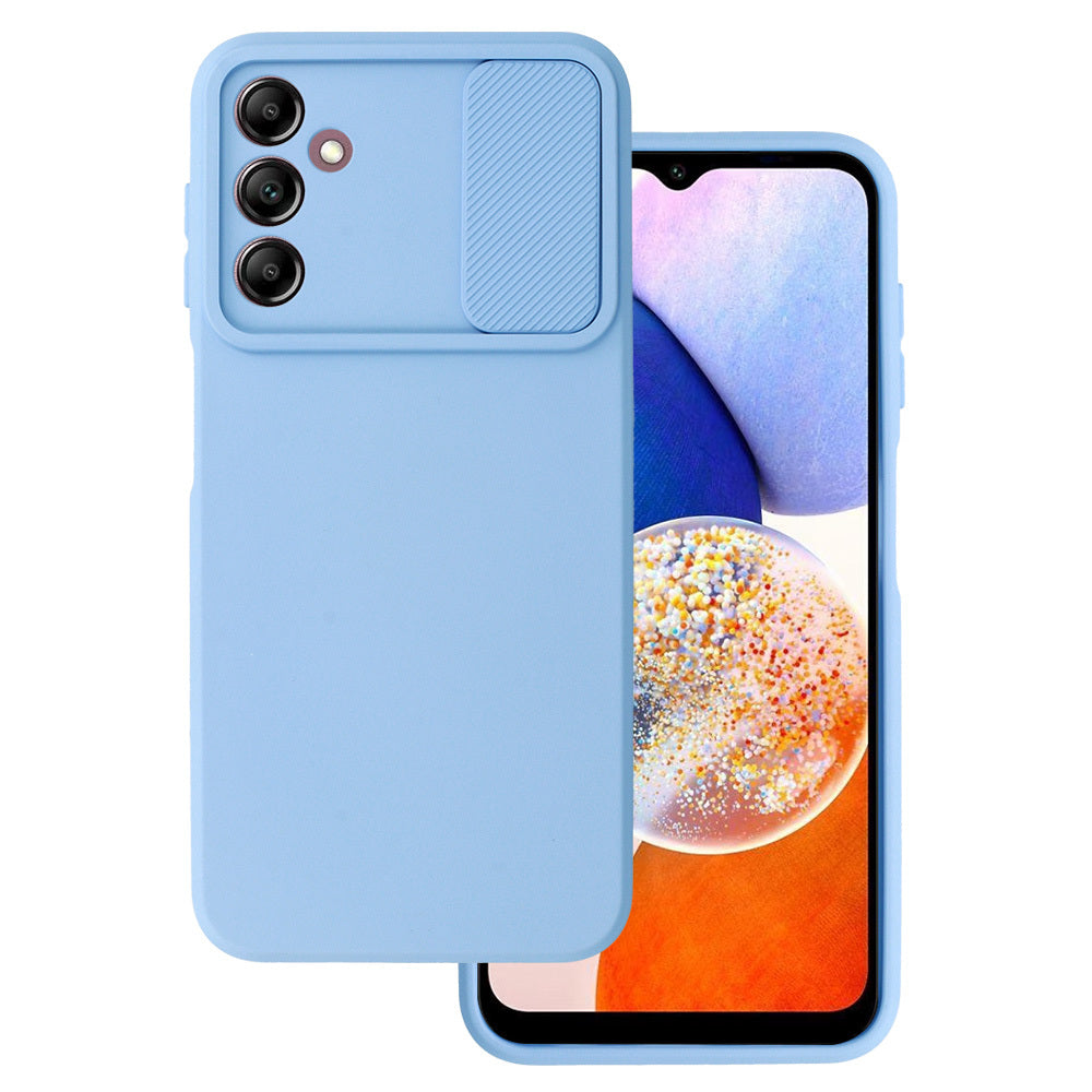 Aizsargvāciņš Samsung Galaxy A14 4G/5G – Camshield Soft, gaiši zils