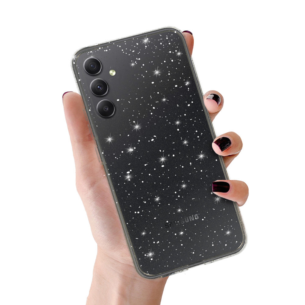 Aizsargvāciņš Samsung Galaxy A34 5G – Crystal Glitter, sudraba