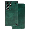 Aizsargvāciņš Samsung Galaxy S23 Plus – Razor Leather, tumši zaļš