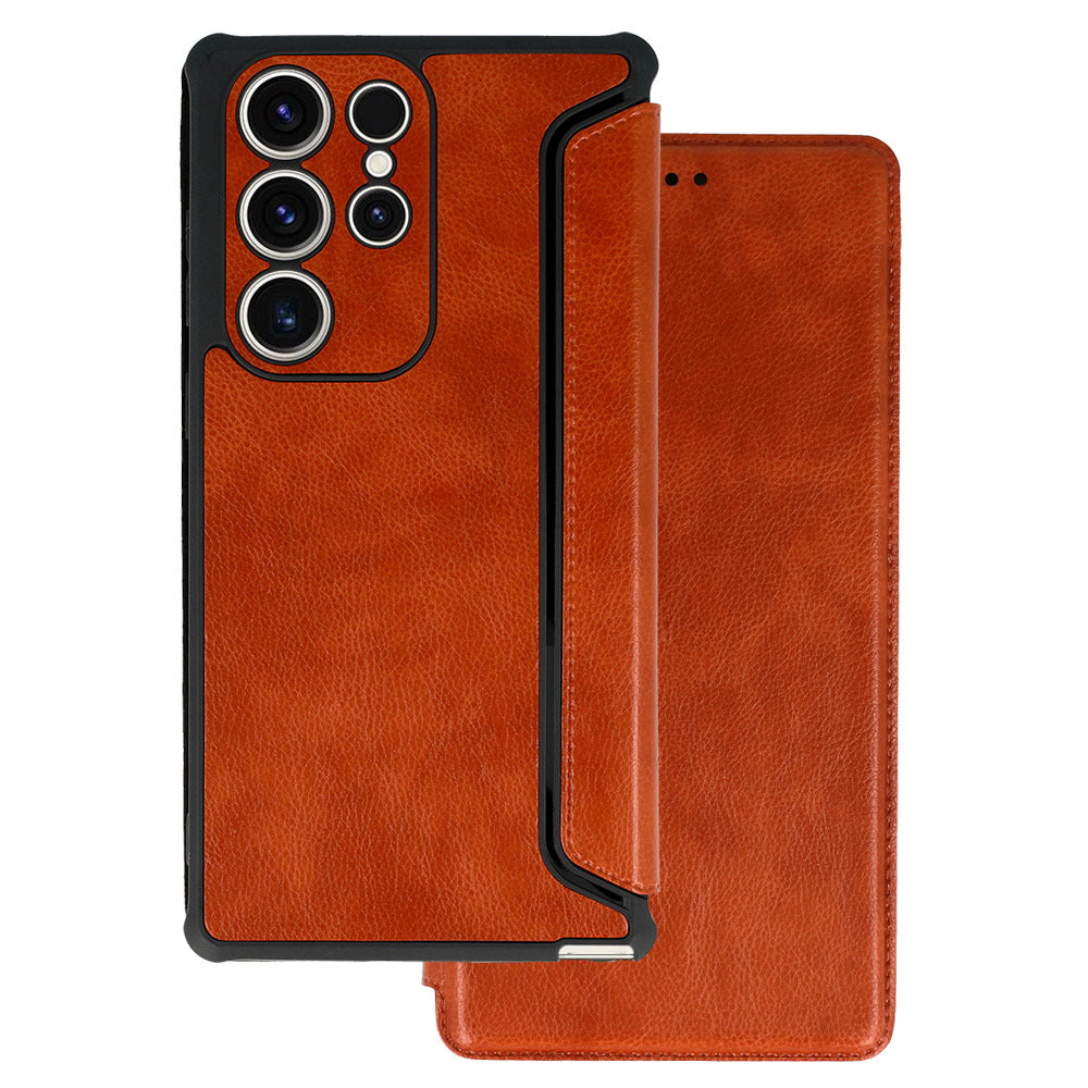 Aizsargvāciņš Samsung Galaxy S23 Plus – Razor Leather, brūns