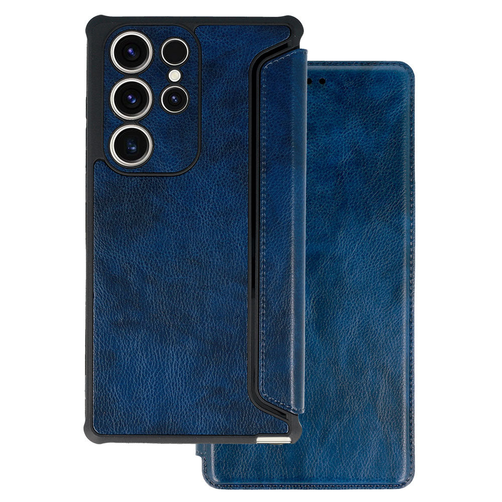 Aizsargvāciņš Samsung Galaxy S23 Plus – Razor Leather, tumši zils