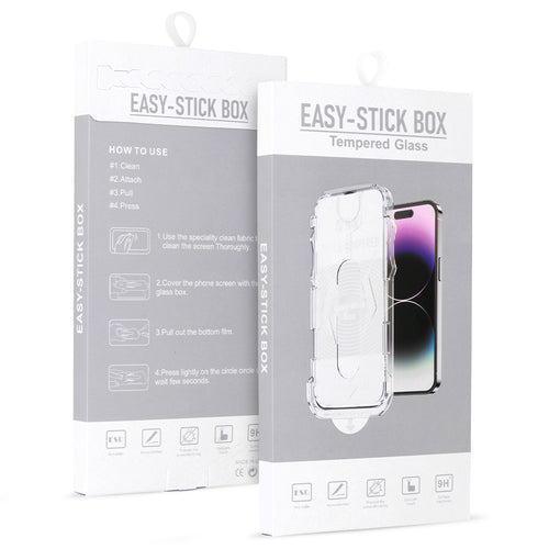 Aizsargstikls iPhone 11 – Full Glue Easy-Stick Box, melns