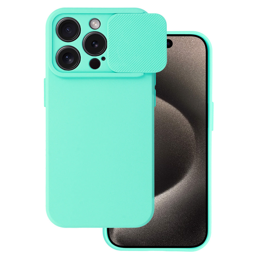 Aizsargvāciņš iPhone 15 Pro Mint – Camshield Soft