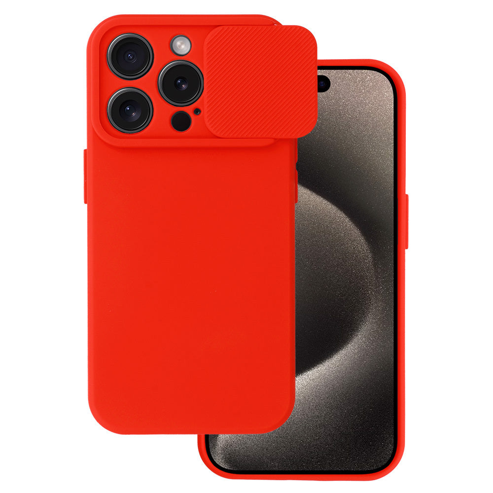 Aizsargvāciņš iPhone 15 Pro Max – Camshield Soft, sarkans