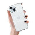 Aizsargvāciņš iPhone 15 – Crystal Glitter, sudraba