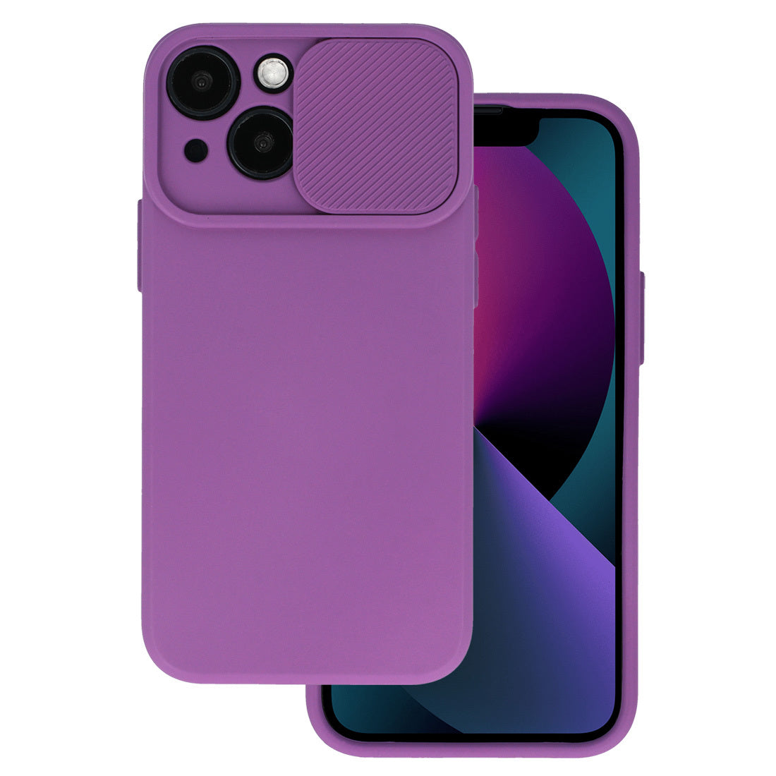 Aizsargvāciņš iPhone 15 – Camshield Soft, violets