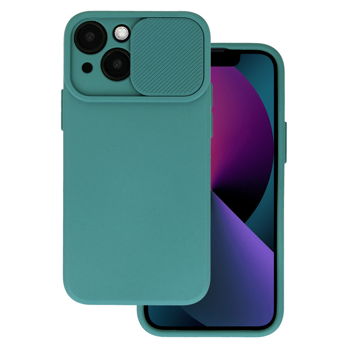 Aizsargvāciņš iPhone 15 Pro – Camshield Soft, tumši zaļš