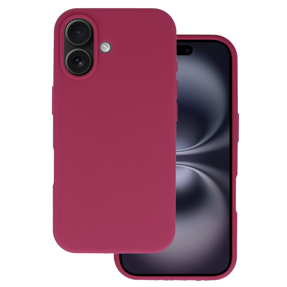 Aizsargvāciņš iPhone 16 – Silicone Lite, bordo