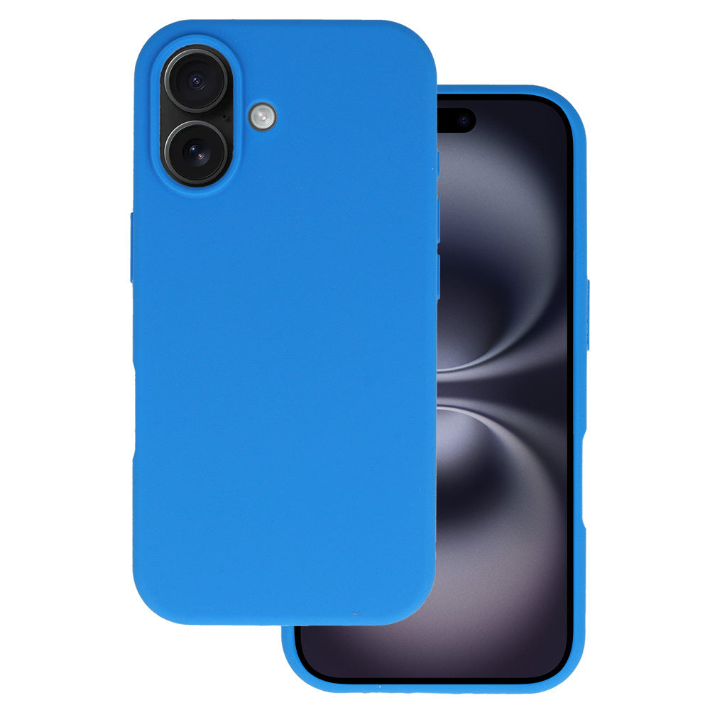 Aizsargvāciņš iPhone 16 – Silicone Lite, zils
