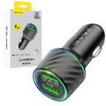 Blavec Car charger BS-21A Carbon - 2xUSB - QC 3.0 36W 3A (CCBS21AC-2UB36) black