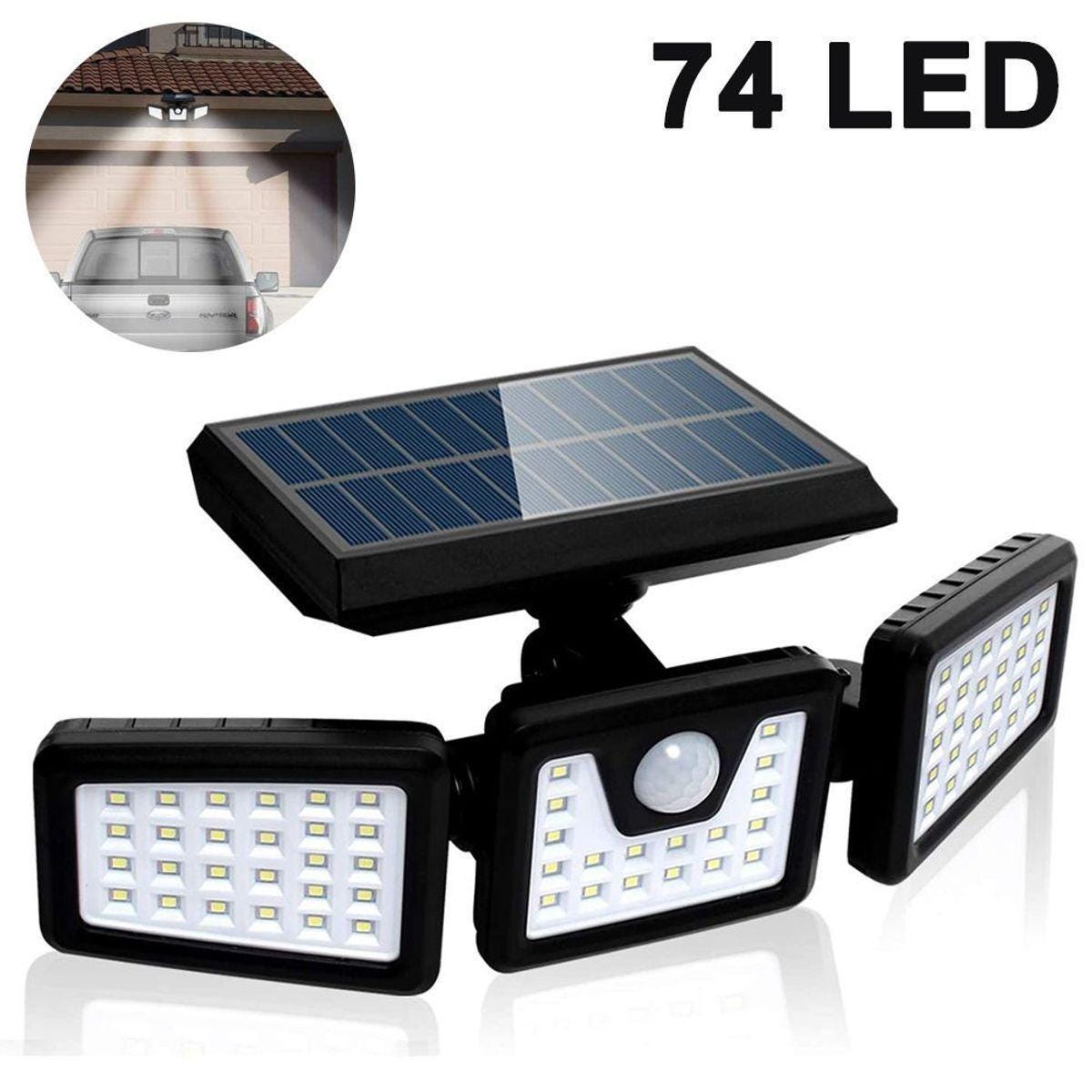 Saules LED lampa ar 74 LED